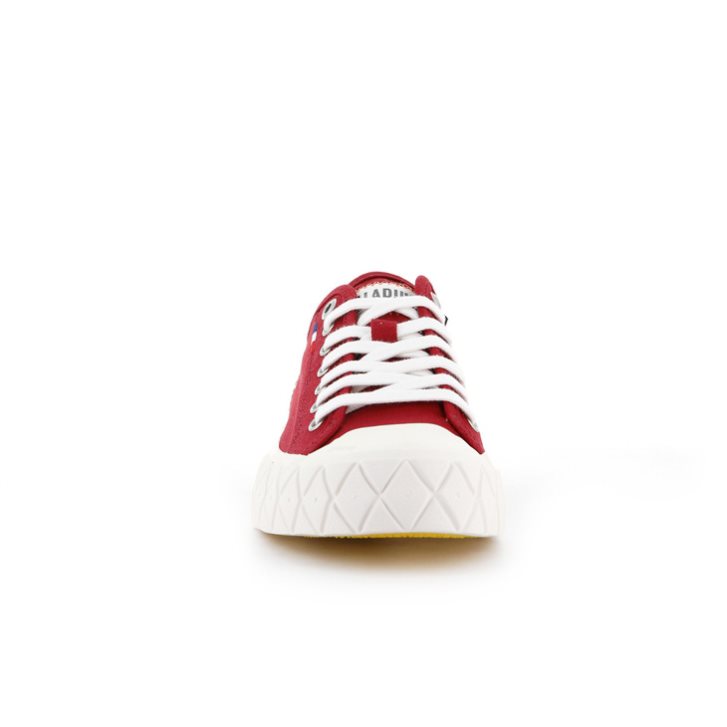 Baskets Palladium Palla Ace Tela Low Tops Femme Rouge | FR XQW241H